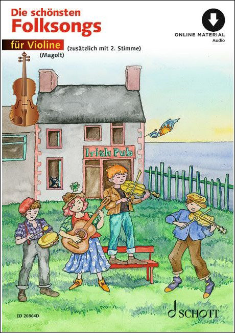 1本または2本のバイオリンのための最も美しいフォーク・ソング集 ～/Magolt, H & Margolt, M編: オーディオ・オンライン・アクセスコード付 【輸入：ヴァイオリン】