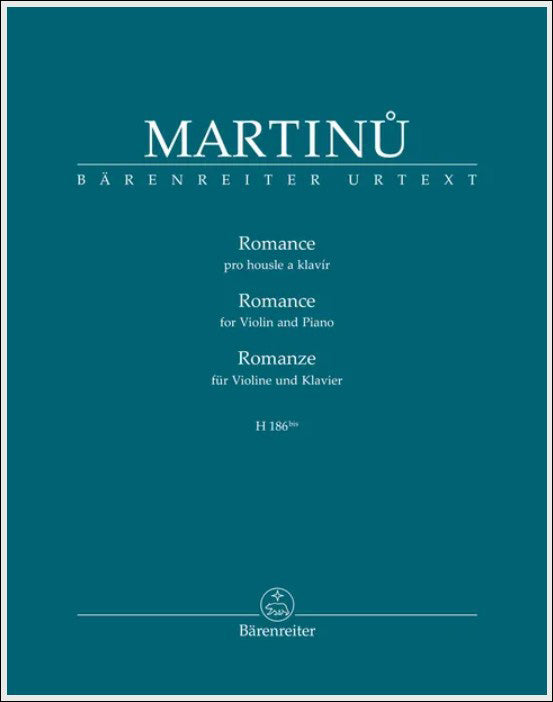 マルティヌー：バイオリンとピアノのためのロマンス H 186bis/原典版/Kratka編 【輸入：ヴァイオリン】