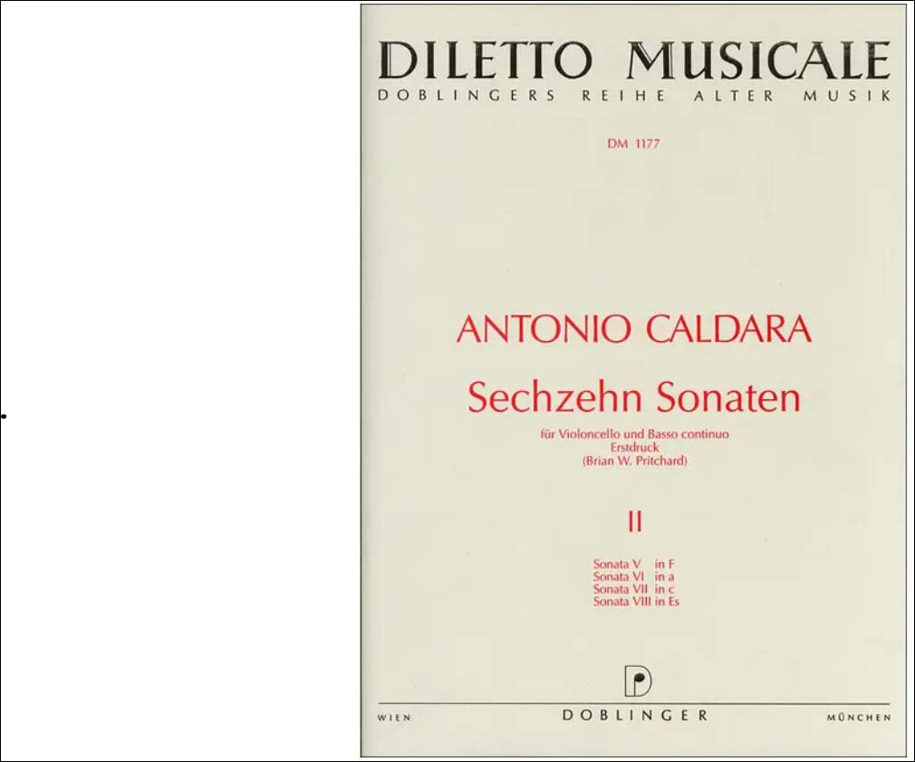 カルダーラ：16のソナタ 第2巻: 第5番-第8番/Pritchard編 【輸入：チェロ】