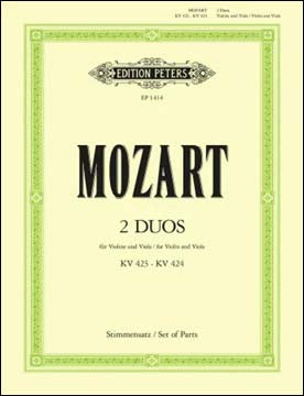 モーツァルト：バイオリンとビオラのための二重奏曲 KV 423-424 【輸入：室内楽(パート譜)】