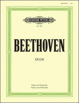 ベートーヴェン：クラリネットとバスーンのための二重奏曲 WoO 27/バイオリンとチェロのための編曲 【輸入：室内楽(パート譜)】