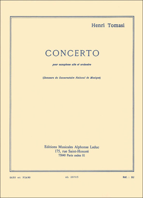 サクソフォン協奏曲 (E-flat管用)