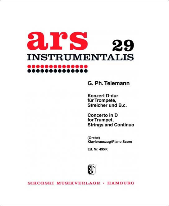 テレマン：トランペット協奏曲 ニ長調 【輸入：トランペット】