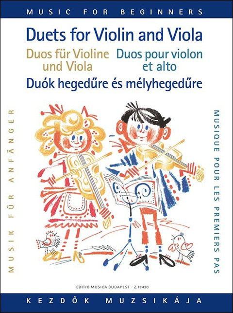 DUETS FOR VIOLIN AND VIOLA FORBEGINNERS 【輸入：室内楽(パート譜)】