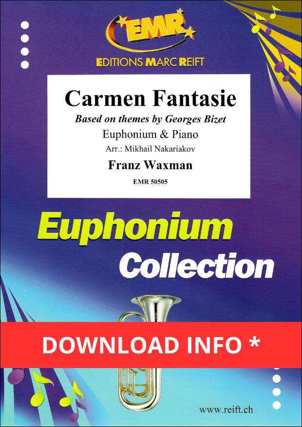 ワックスマン：カルメン幻想曲 ～ビゼーの主題に基づく/ユーフォニウムとピアノ用編曲/Nakariakov編 【輸入：ユーフォニアム】