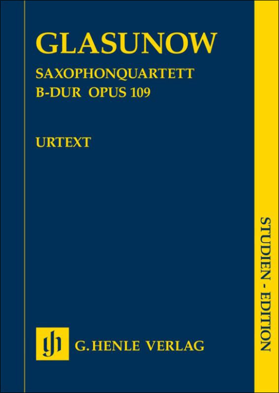 グラズノフ：サクソフォン四重奏曲 Op.109/原典版/Arcis Saxophon Quartet編: スタディ・スコア 【輸入：サクソフォン】