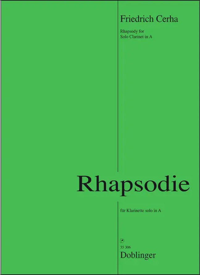 チェルハ(ツェルハ)：A管クラリネットのための狂詩曲 【輸入：クラリネット】