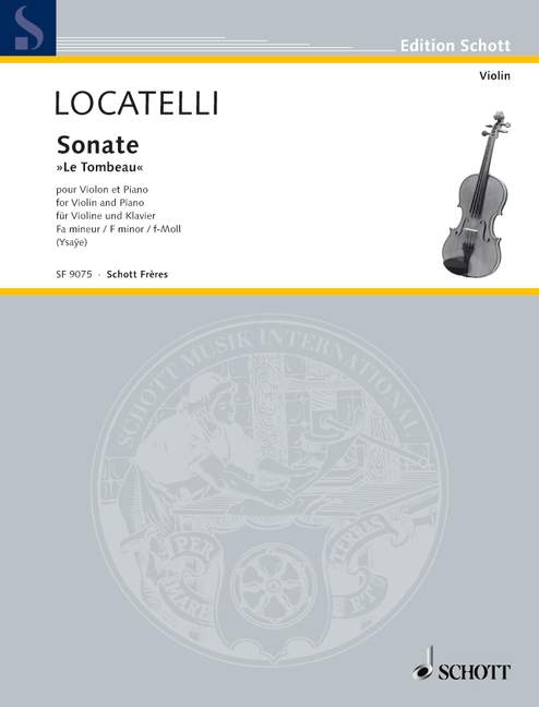 ロカッテッリ:Sonate F-Moll "Le Tombeau" Op.6/7/YSAYE 【輸入:ヴァイオリン】
