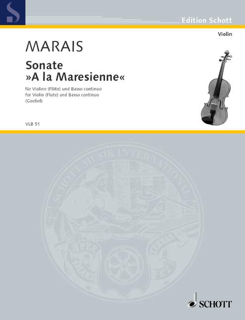 マレー:Sonata "A la Maresienne"/Ed. Goebel 【輸入:ヴァイオリン】