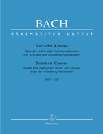 バッハ：ゴルトベルク変奏曲の主題の基礎となった8つの音による14のカノン BWV 1087/原典版/Wolf編 【輸入：ピアノ】