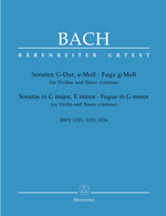 バッハ：バイオリン・ソナタ集 BWV 1021, 1023, 1026/新バッハ全集版 【輸入：ヴァイオリン】