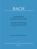 バッハ：協奏曲 変ホ長調(BWV 169, 49, 1053に基づいた作品)/Fischer編 【輸入：ヴィオラ】