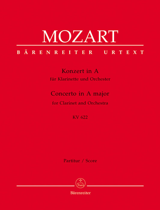モーツァルト:クラリネット協奏曲 イ長調 KV 622(A管用)/原典版/Schelhaas編 【輸入:クラリネット】