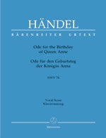 ヘンデル：女王アンナの誕生日に寄せる頌歌(独語・英語)/原典版/Siegmund-Schultze編 【輸入：合唱とピアノ】