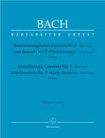 バッハ：ブランデンブルク協奏曲 第5番 ニ長調 BWV 1050(初稿)/原典版/Besseler & Durr編 【輸入：室内楽(スコア)】