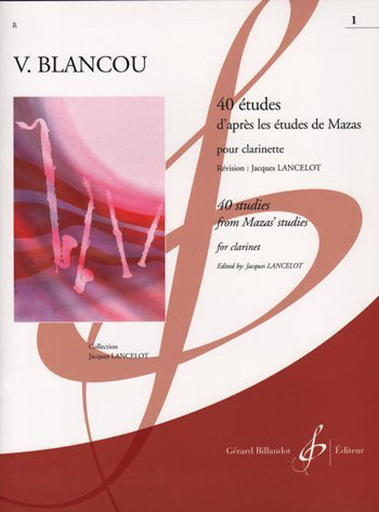 ブランクー：40の旋律的で発展的な練習曲 第2巻/ランスロ 【輸入：クラリネット】