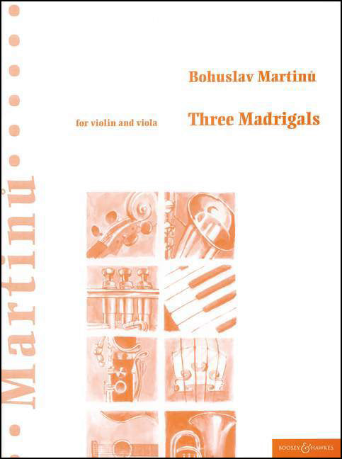 マルティヌー：バイオリンとビオラのための3つのマドリガル 【輸入：室内楽(パート譜)】