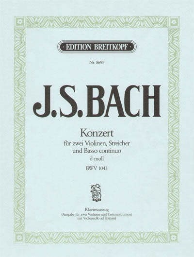 バッハ：2本のバイオリンのための協奏曲 ニ短調 BWV 1043/ホフマン & Petrenz編: ピアノ・リダクション 【輸入：ヴァイオリン】