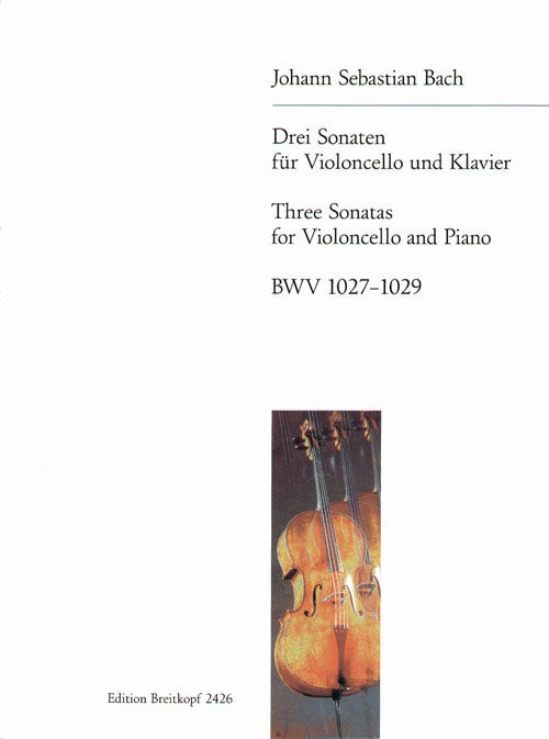 バッハ：ビオラ・ダ・ガンバ・ソナタ BWV 1027-1029/クレンゲル編 【輸入：チェロ】
