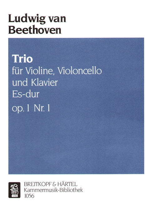 ベートーヴェン：ピアノ三重奏曲 第1番 変ホ長調 Op.1/1 【輸入：室内楽(パート譜)】
