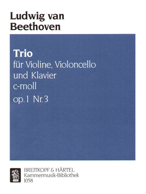 ベートーヴェン：ピアノ三重奏曲 第3番 ハ短調 Op.1/3 【輸入：室内楽(パート譜)】