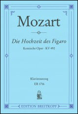 モーツァルト：オペラ「フィガロの結婚」 KV 492(伊語・独語) 【輸入：ヴォーカルとピアノ】