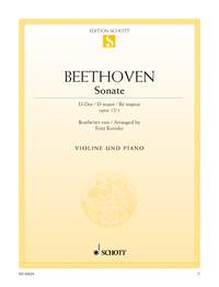 ベートーヴェン：バイオリン・ソナタ 第1番 ニ長調 Op.12/1/クライスラー編 【輸入：ヴァイオリン】