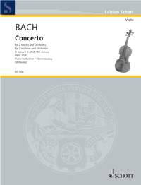 バッハ：2本のバイオリンのための協奏曲 ニ短調 BWV 1043/ウィルヘルミ編: ピアノ・リダクション 【輸入：ヴァイオリン】