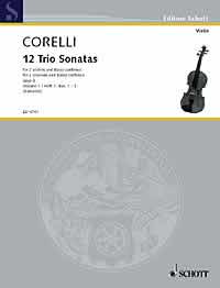 コレッリ：12のトリオ・ソナタ Op.3 第1巻: 第1番-第3番 【輸入：ヴァイオリン】