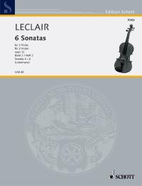 ルクレール：2台のバイオリンのためのソナタ Op.12 第2巻: 第4番-第6番/ビオラ編曲版/Walter編 【輸入：ヴィオラ】