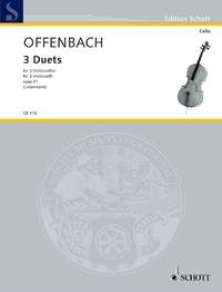 オッフェンバック：3つの二重奏曲 Op.51 【輸入：チェロ】
