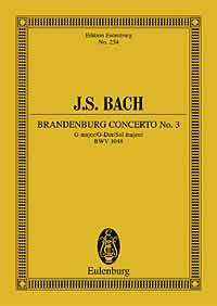 バッハ：ブランデンブルク協奏曲 第3番 ト長調 BWV 1048 【輸入：室内楽(スコア)】