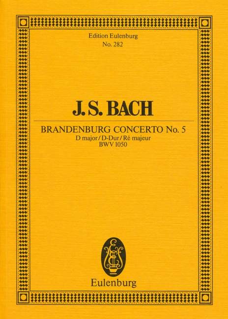 バッハ：ブランデンブルク協奏曲 第5番 ニ長調 BWV 1050 【輸入：室内楽(スコア)】