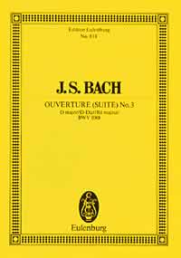 バッハ：管弦楽組曲 第3番 ニ長調 BWV 1068 【輸入：室内楽(スコア)】