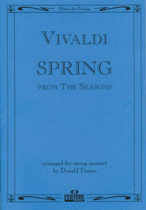 ヴィヴァルディ：バイオリン協奏曲 F.I, N.22 Op.8/1 「四季」より 春/弦楽四重奏用編曲 【輸入：室内楽(パート譜)】