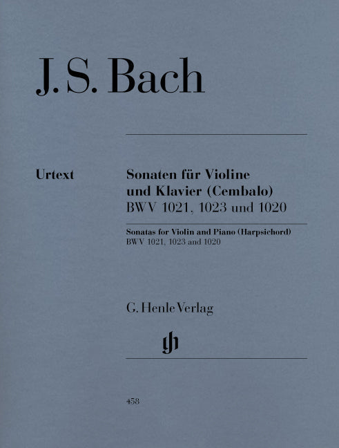 バッハ：バイオリン・ソナタ集 BWV 1021, 1023, 1020/原典版 【輸入：ヴァイオリン】