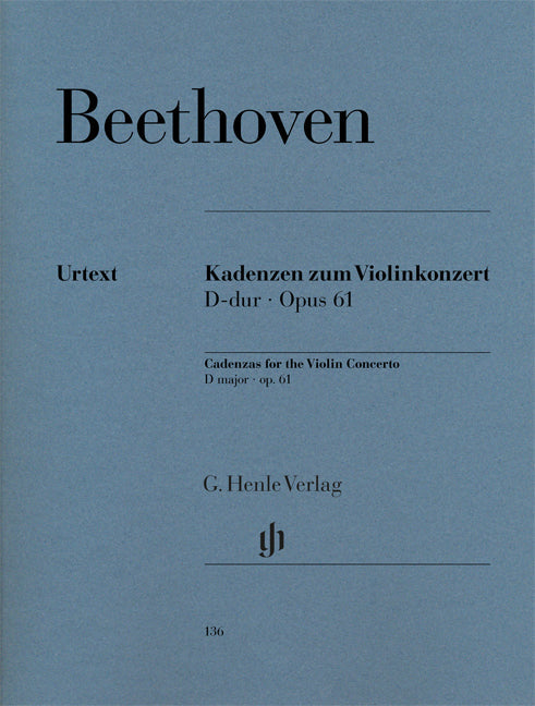 ベートーヴェン：バイオリン協奏曲 ニ長調 Op.61のためのカデンツ/Schneiderhan編 【輸入：ヴァイオリン】