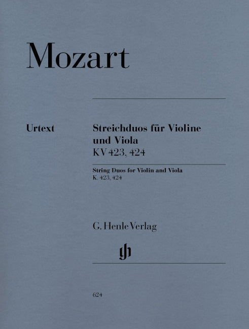 モーツァルト：バイオリンとビオラのための二重奏曲 KV 423-424/原典版/Bensieck編 【輸入：室内楽(パート譜)】