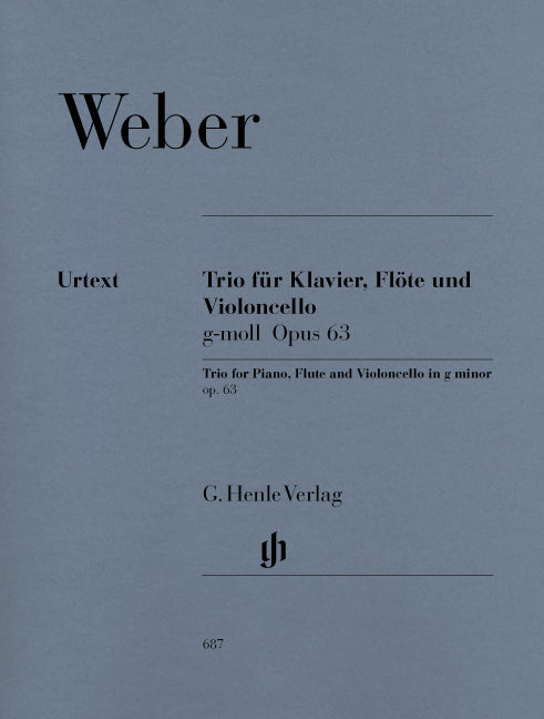 ウェーバー：フルート、チェロとピアノのための三重奏曲 ト短調 Op.63/原典版/Wiese編 【輸入：室内楽(パート譜)】