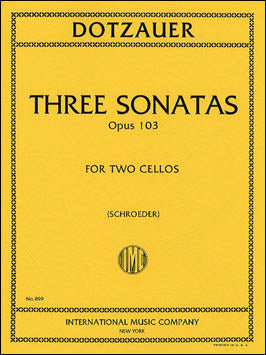 ドッツァウアー：3つのチェロ・ソナタ Op.103 【輸入：チェロ】