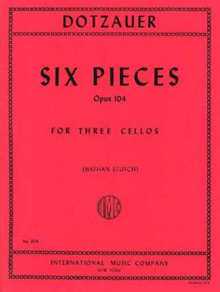 ドッツァウアー：6つの小品 Op.104 【輸入：チェロ】