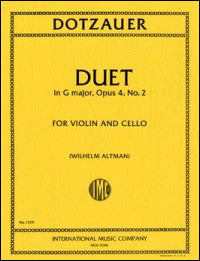 ドッツァウアー：バイオリンとチェロのための二重奏曲 ト長調 Op.4/2 【輸入：室内楽(パート譜)】