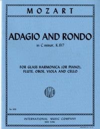 モーツァルト：グラス・ハーモニカとフルート、オーボエ、ビオラとチェロのためのアダージョとロンド KV 617 【輸入：室内楽(パート譜)】