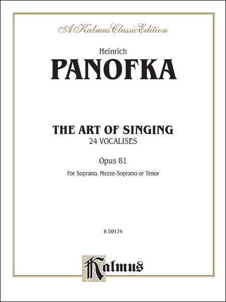 パノフカ：24のヴォカリーズ Op.81(ソプラノ/メゾ・ソプラノ/テノール用) 【輸入：ヴォーカル】