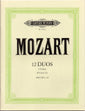 モーツァルト：12の二重奏曲集 第1巻: KV 378, 376, 379, 296 【輸入：ヴァイオリン】