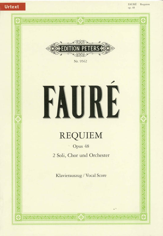 フォーレ:レクイエム Op.48 (ラテン語) 【輸入:合唱とピアノ】