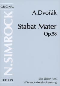 ドヴォルザーク：スタバト・マーテル Op.58 (ラテン語) 【輸入：合唱とピアノ】