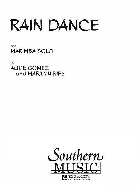 ゴメス：マリンバのための「雨の踊り」 【輸入：打楽器】