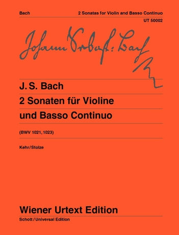 バッハ：バイオリン・ソナタ BWV 1021, 1023/ウィーン原典版/Kehr編 【輸入：ヴァイオリン】