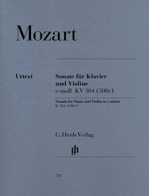 モーツァルト：バイオリン・ソナタ ホ短調 KV 304/原典版 【輸入：ヴァイオリン】
